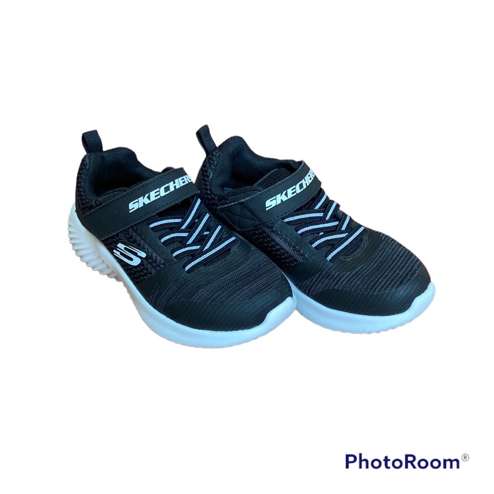 SKECHERS Boys Black Velcro Sneakers
